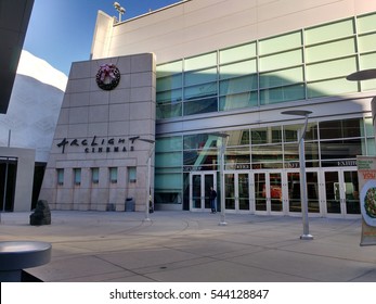 LOS ANGELES, DEC 19TH, 2016: Courtyard Of Arclight Cinemas Movie Theater On Sunset Boulevard In Hollywood, Which Often Hosts Events And Premieres Featuring Celebrities From The Entertainment Industry.