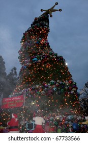 LOS ANGELES - DEC 23:  GRINCHmas Crooked Christmas Tree At The 
