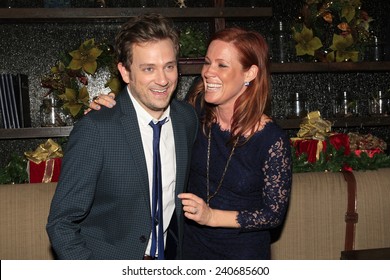 LOS ANGELES - DEC11: Tom Lenk, Elisa Donovan At Scott Nevins Presents SPARKLE: An All-Star Holiday Concert To Benefit The Actors Fund At Rockwell Table & Stage On December 11, 2014 In Los Angeles, CA