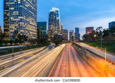 Los Angeles Downtown Sunset, LA California, USA