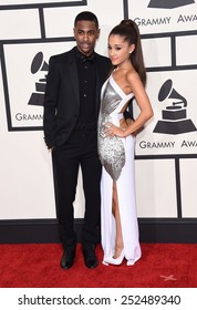 LOS ANGELES - FEB 08:  Big Sean & Ariana Grande arrives to the Grammy Awards 2015  on February 8, 2015 in Los Angeles, CA                
