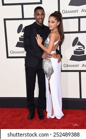 LOS ANGELES - FEB 08:  Big Sean & Ariana Grande arrives to the Grammy Awards 2015  on February 8, 2015 in Los Angeles, CA                