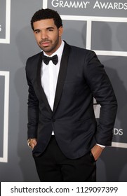 LOS ANGELES - FEB 10:  Drake Arrives To The 2013 Grammy Awards  On February 10, 2013 In Hollywood, CA                