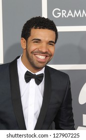 LOS ANGELES - FEB 10:  Drake Arrives At The 55th Annual Grammy Awards At The Staples Center On February 10, 2013 In Los Angeles, CA