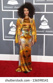 LOS ANGELES - FEB 10:  Esperanza Spalding Arrives To The Grammy Awards 2013  On February 10, 2013 In Los Angeles, CA.