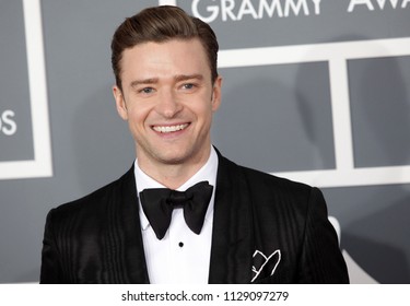 LOS ANGELES - FEB 10:  Justin Timberlake arrives to the 2013 Grammy Awards  on February 10, 2013 in Hollywood, CA                