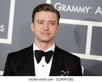 LOS ANGELES - FEB 10:  Justin Timberlake arrives to the 2013 Grammy Awards  on February 10, 2013 in Hollywood, CA                