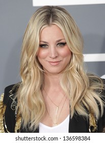 LOS ANGELES - FEB 10:  Kaley Cuoco Arrives To The Grammy Awards 2013  On February 10, 2013 In Los Angeles, CA.