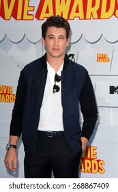 LOS ANGELES - FEB 11:  Miles Teller At The MTV Movie Awards 2015 At The Nokia Theater On April 11, 2015 In Los Angeles, CA