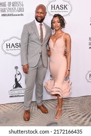 LOS ANGELES - FEB 19: Sonequa Martin-Green And Kenric Green Arrives For The  9th Annual Make Up Artist And Hair Stylists Guild Awards On February 19, 2022 In Beverly Hills, CA