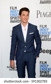 LOS ANGELES - FEB 25:  Miles Teller At The 32nd Annual Film Independent Spirit Awards At Beach On February 25, 2017 In Santa Monica, CA