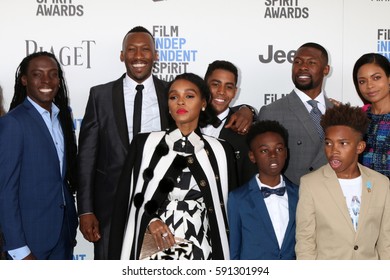 LOS ANGELES - FEB 25:  Moonlight Cast At The 32nd Annual Film Independent Spirit Awards At Beach On February 25, 2017 In Santa Monica, CA