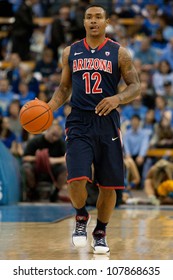 LOS ANGELES - FEB 26: Arizona Wildcats Guard Lamont Jones #12 During The NCAA Basketball Game Between The Arizona Wildcats And The UCLA Bruins On Feb 26, 2011 At Pauley Pavilion.