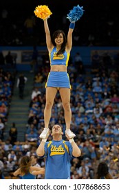 LOS ANGELES - FEB 26: UCLA Cheerleaders During The NCAA Basketball Game Between The Arizona Wildcats And The UCLA Bruins On Feb 26, 2011 At Pauley Pavilion.