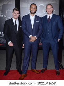 LOS ANGELES - FEB 5:  Alec Skarlatos, Anthony Sadler, Spencer Stone At The 