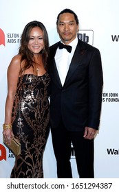 LOS ANGELES - FEB 9:  Diana Lee, Jason Scott Lee At The 28th Elton John Aids Foundation Viewing Party At The West Hollywood Park On February 9, 2020 In West Hollywood, CA