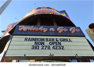 Los Angeles - February 2021: Whisky A Go Go Marquee Day Exterior