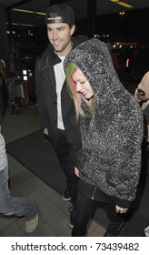 LOS ANGELES - FEBRUARY 5: Avril Lavigne And Brody Jenner At LAX . February 5th 2011 In Los Angeles, California