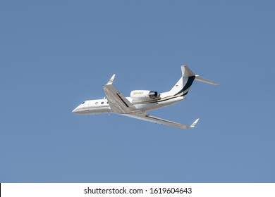 Los Angeles International Airport (LAX), California, USA / November 2, 2019: Gulfstream IV (twin-jet).