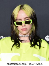 LOS ANGELES - JAN 23:  Billie Eilish arrives for the Spotify Best New Artist 2020 Party on January 23, 2020 in Los Angeles, CA                