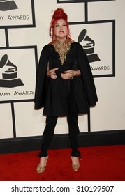 LOS ANGELES - JAN 26:  Cyndi Lauper arrives at the 56th Annual Grammy Awards Arrivals  on January 26, 2014 in Los Angeles, CA                