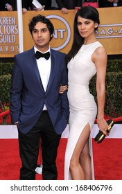 LOS ANGELES - JAN 27:  Kunal Nayyar & Neha Arrives To The SAG Awards 2013  On January 27, 2013 In Los Angeles, CA                