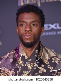 LOS ANGELES - JAN 29:  Chadwick Boseman arrives for the 'Black Panther' World Premiere on January 29, 2018 in Hollywood, CA                