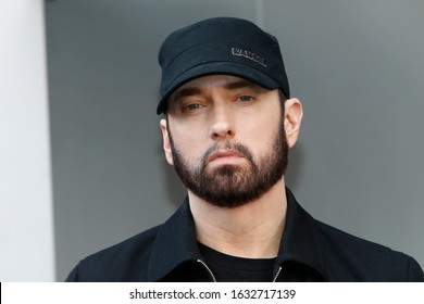LOS ANGELES - JAN 30:  Eminem, Marshall Bruce Mathers III at the 50 Cent Star Ceremony on the Hollywood Walk of Fame on January 30, 2019 in Los Angeles, CA
