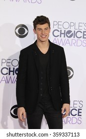 LOS ANGELES - JAN 6:  Shawn Mendes At The Peoples Choice Awards 2016 - Arrivals At The Microsoft Theatre L.A. Live On January 6, 2016 In Los Angeles, CA