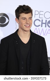 LOS ANGELES - JAN 6:  Shawn Mendes At The Peoples Choice Awards 2016 - Arrivals At The Microsoft Theatre L.A. Live On January 6, 2016 In Los Angeles, CA