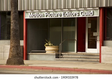 Los Angeles - January 22, 2021: Entrance Of The Motion Picture Editors Guild Day Exterior