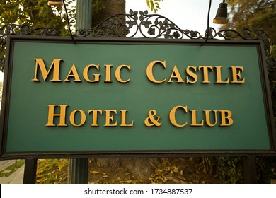 Los Angeles - January 25, 2020: Sign For The Magic Castle In Hollywood