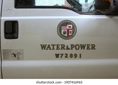 Los Angeles - January 29, 2021:
Los Angeles Department Of Water And Power Emblem On Truck Door