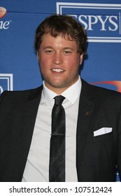 LOS ANGELES - JUL 11: Matthew Stafford In The Press Room During The 2012 ESPY Awards At Nokia Theater L.A. Live On July 11, 2012 In Los Angeles, California