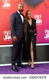 LOS ANGELES - JUL 12:  Kenric Green, Sonequa Martin-Green At The Space Jam:  A New Legacy Premiere At The Microsoft Theater On July 12, 2021 In Los Angeles, CA