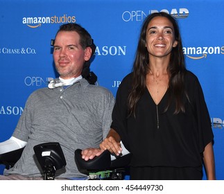 LOS ANGELES - JUL 14:  Steve Gleason & Michel Varisco Arrives To The 