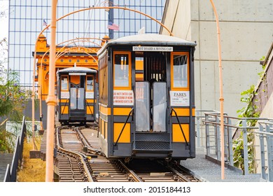 Los Angeles, JUL 24, 2021 - Morning View Of The Angels Flight Railway