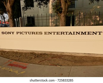 LOS ANGELES, JULY 15TH, 2017: Sony Pictures Entertainment Sign Outside The Sony Pictures Studios In Culver City, California.