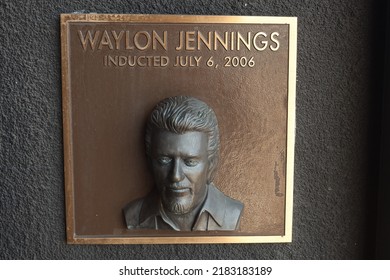 Los Angeles - July 24, 2022: 
Waylon Jennings Plaque At The Guitar Center's Rock Walk