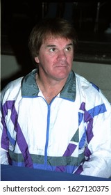 LOS ANGELES - July 5, 1992: Baseball Star Pete Rose Appears At The Sports Autograph Trade Show At The Los Angeles Convention Center.