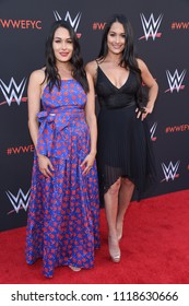 LOS ANGELES - JUN 06:  Brie Bella And Nikki Bella Arrives To The 'WWE' FYC Event  On June 6, 2018 In Hollywood, CA