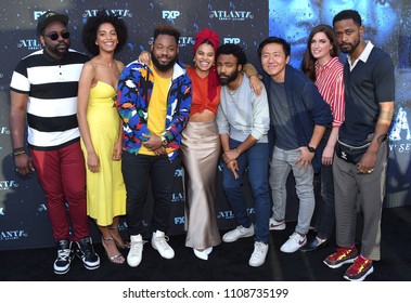 LOS ANGELES - JUN 08, 2018:  Brian Tyree Henry, Stefani Robinson, Stephen Glover, Zazie Beetz, Donald Glover, Hiro Murai, Dianne McGunigle And Lakeith Stanfield 