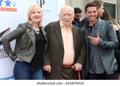 LOS ANGELES - JUN 1:  Adrienne Frantz, Ed Asner, Scott Bailey At The 7th Annual Ed Asner Poker Tournament At The CBS Studio Center On June 1, 2019 In Studio City, CA