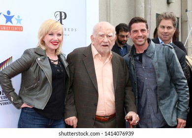 LOS ANGELES - JUN 1:  Adrienne Frantz, Ed Asner, Scott Bailey At The 7th Annual Ed Asner Poker Tournament At The CBS Studio Center On June 1, 2019 In Studio City, CA