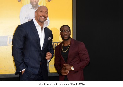 LOS ANGELES - JUN 10:  Dwayne Johnson, Kevin Hart at the Central Intelligence Los Angeles Premiere at the Village Theater on June 10, 2016 in Westwood, CA