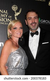 LOS ANGELES - JUN 22:  Maura West, Ron Carlivati At The 2014 Daytime Emmy Awards Arrivals At The Beverly Hilton Hotel On June 22, 2014 In Beverly Hills, CA