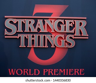 LOS ANGELES - JUN 28:  Stranger Things, General Atmosphere at the "Stranger Things" Season 3 World Premiere at the Santa Monica High School on June 28, 2019 in Santa Monica, CA