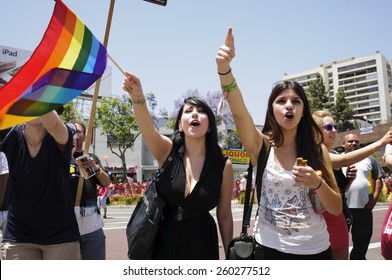 LOS ANGELES - JUNE 10: Los Angeles LGBT Pride Parade In Hollywood. June 10, 2012 In Los Angeles, CA