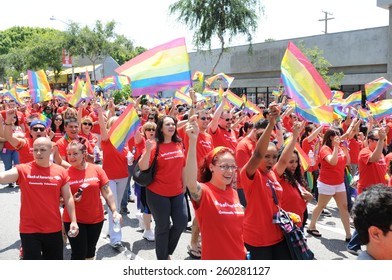 LOS ANGELES - JUNE 10: Los Angeles LGBT Pride Parade In Hollywood. June 10, 2012 In Los Angeles, CA