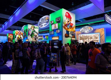LOS ANGELES - JUNE 12: Nintendo booth at E3 2014, the Expo for video games on June 12, 2014 in Los Angeles